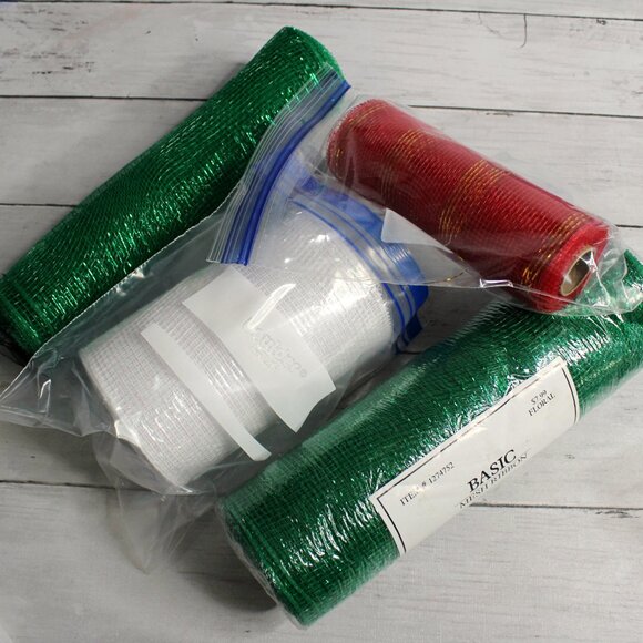 Decorative Mesh Ribbon Deco Rolls Craft Assorted Lot 5.5" - Picture 6 of 9